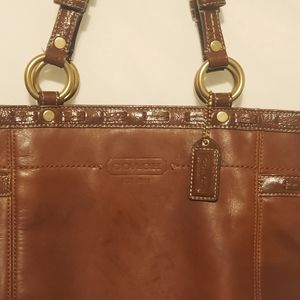 Coach 1941 Maple Brown Leather Gallery Tote Bag